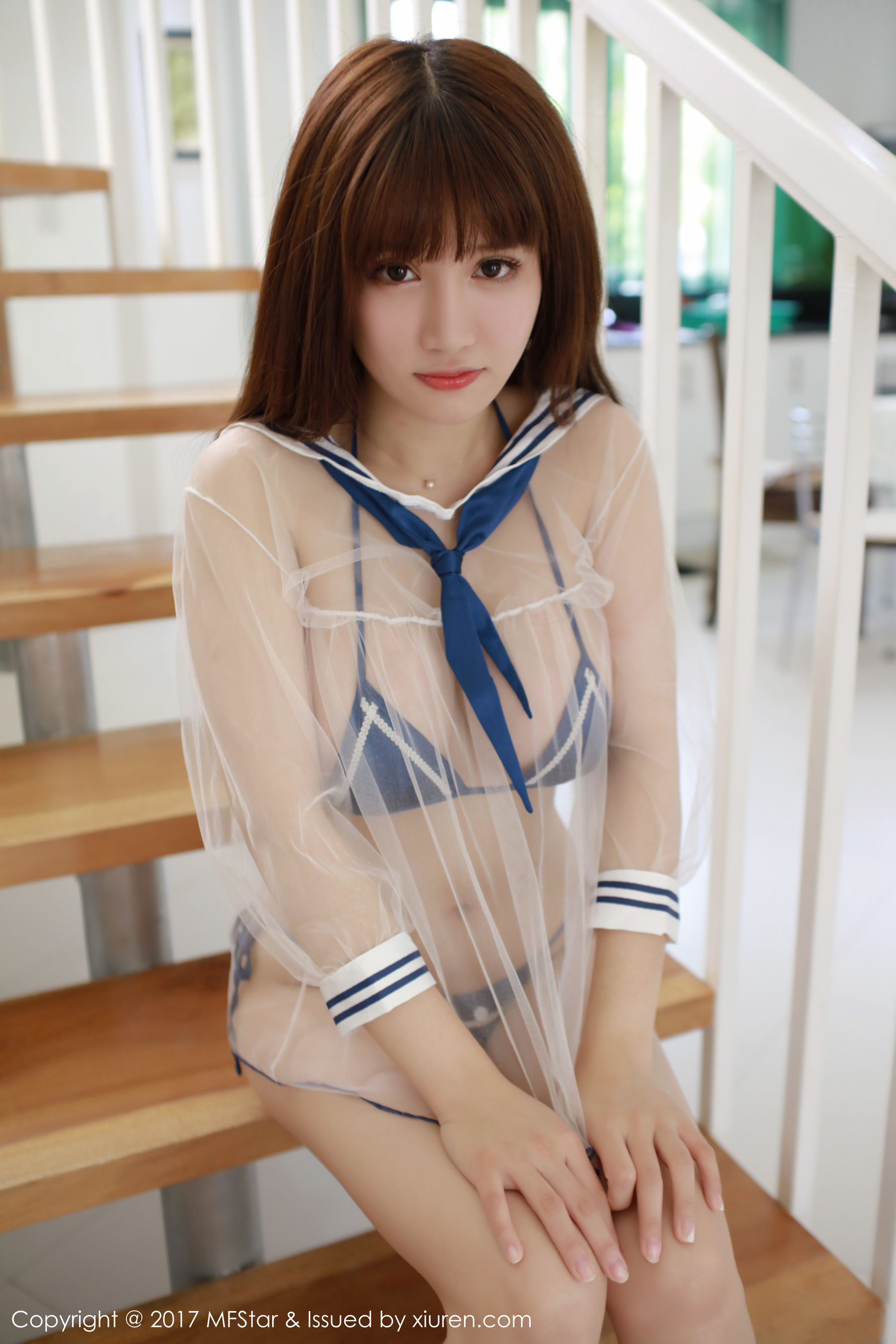 K8傲娇萌萌Vivian《性感肚兜+半透比基尼》 [模范学院MFStar] Vol.105